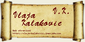 Vlaja Kalaković vizit kartica